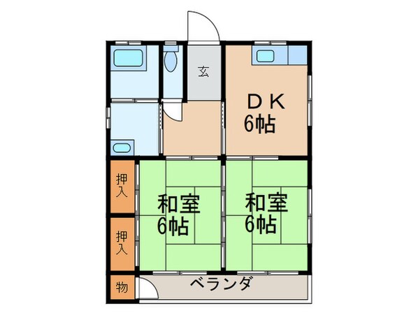 矢部マンションの物件間取画像